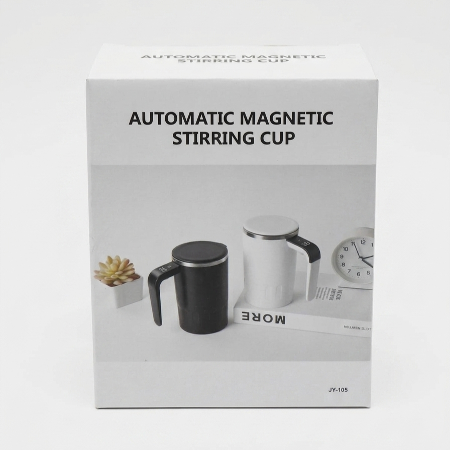 Automatic Magnetic Stirring Cup – Self-Mixing Stainless Steel Coffee Mug with One-Touch Button for Milk, Tea, Protein Shake & Juice