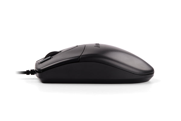 A4tech OP-730D Wired Optical Mouse – Silent Click Technology, Hyper-Fast Scrolling Wheel, Smooth Cursor Control & Ergonomic Contoured Design for Enhanced Productivity