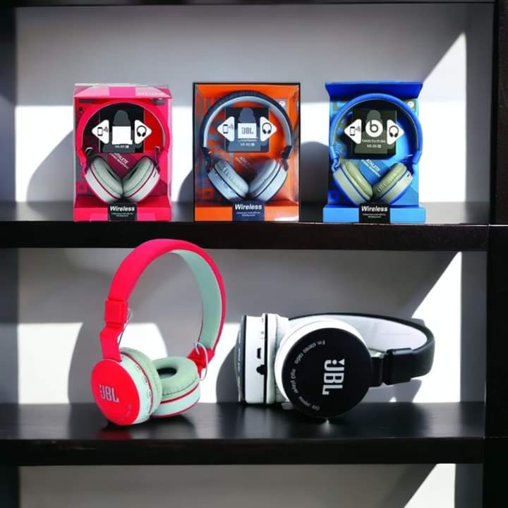 JBL 881A Wireless Bluetooth Headphone – Over-Ear Stereo Headset with Deep Bass, TF Card, FM Radio, AUX, Built-in Mic & Comfortable Cushion Design