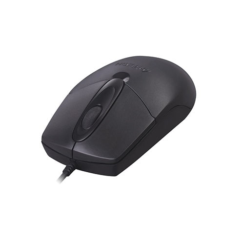 A4tech OP-720 Wired Optical Mouse (OP-620D/620DS Series) – Silent Click Technology, Hyper-Fast Scrolling Wheel, Smooth Cursor Control & Ergonomic Contoured Design