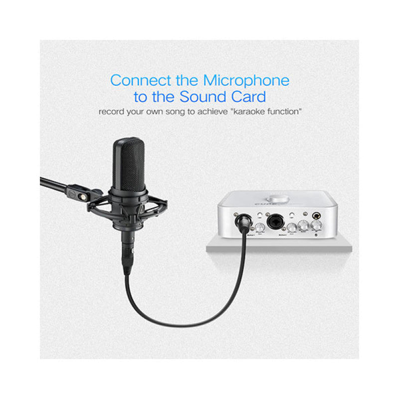 UGREEN AV130 (20714) XLR Male to Female Extension Cable (10M) – Oxygen-Free Copper, Gold-Plated Connectors, High Fidelity Balanced Audio Cord for Microphones & Studio Equipment