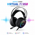 Rapoo VH160 Virtual 7.1 RGB Gaming Headset (Black) – Wired Over-Ear Headphone with Immersive Surround Sound, Noise Isolation, Comfortable Padding & Plug-and-Play Setup