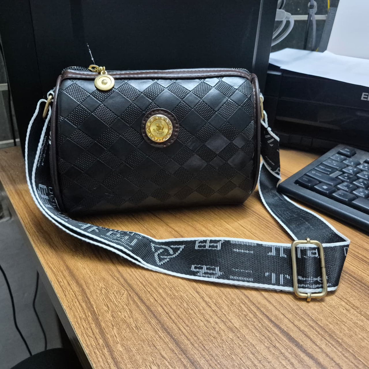 Cylinder lightweight bag (black )