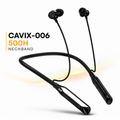 CAVIX-006 Wireless Neckband Earphone – Bluetooth Headset with 500H Music Time, Magic Voice Changer, Vibration Alert, Auto Pause/Play Magnetic Design & HD Sound