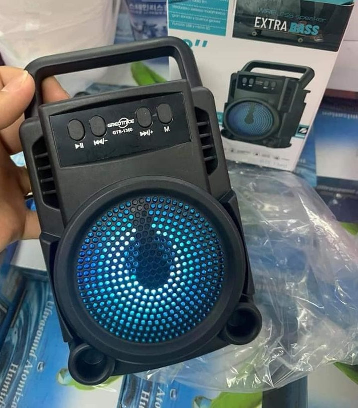 GTS 3-Inch Portable Wireless Mini Bluetooth Speaker – 5W PMPO Sound, TWS Stereo, FM Radio, USB & TF Card Support with Rechargeable Battery