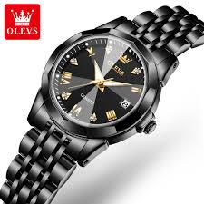 Butter Fly Lock OLEVS Watch for Women   Black