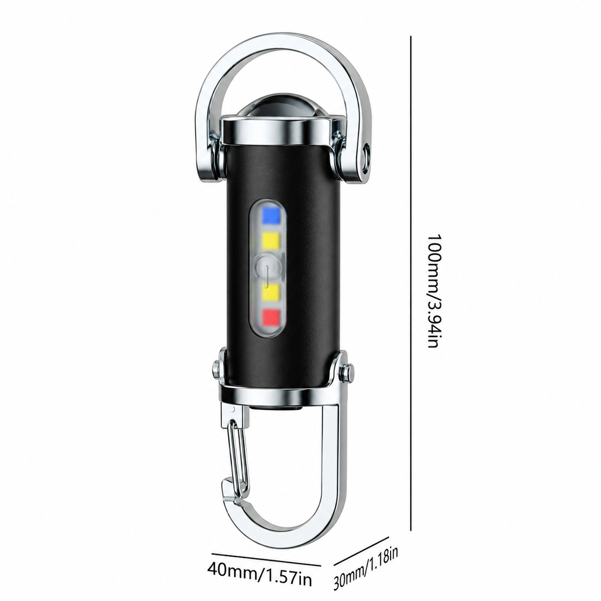 7 Modes High Power LED & COB Keychain Flashlight – KD088 Portable Mini Tactical Work Light with Type-C Charging, Long-Lasting Battery & Red-Blue Flash