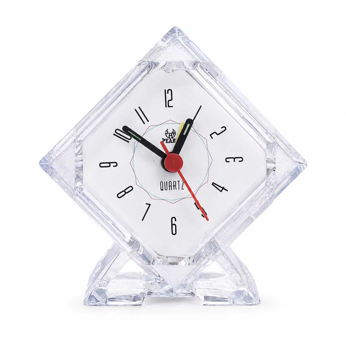 Foldable Travel Alarm Clock (BE Model) – Compact Portable Quartz Analog Clock with Night Light, Battery Included
