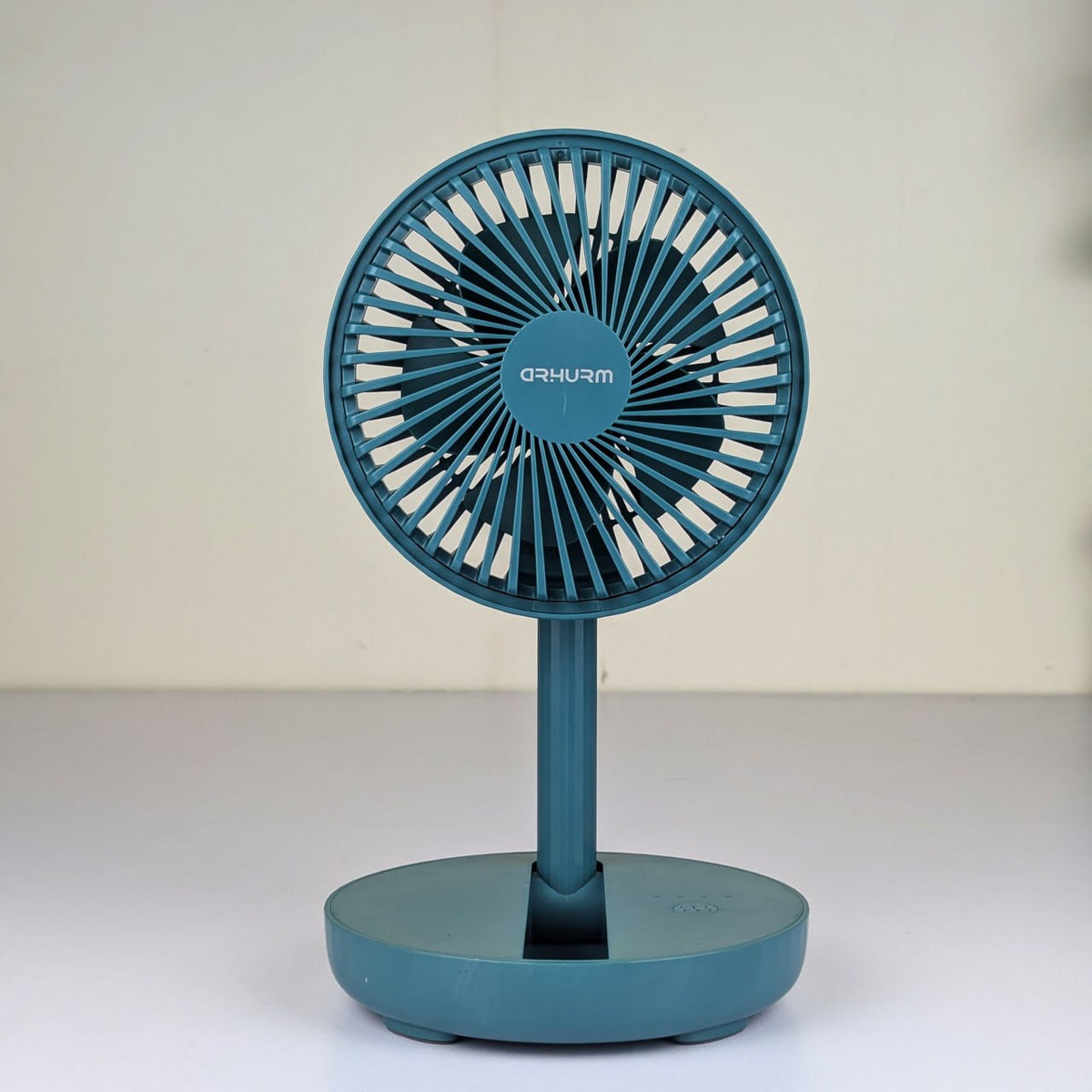 HCZ21 5-Inch Rechargeable Folding Fan (Green) – Portable Telescopic Desk Fan with 2000mAh Battery, 1.5-4 Hours Backup, Micro USB Charging & Compact Design