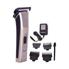 Kemei KM-5017 Professional Rechargeable Hair Clipper & Beard Trimmer – Cordless Grooming Kit with Silver Pd Motor, Carbon Steel Blades & 60-Min Run Time