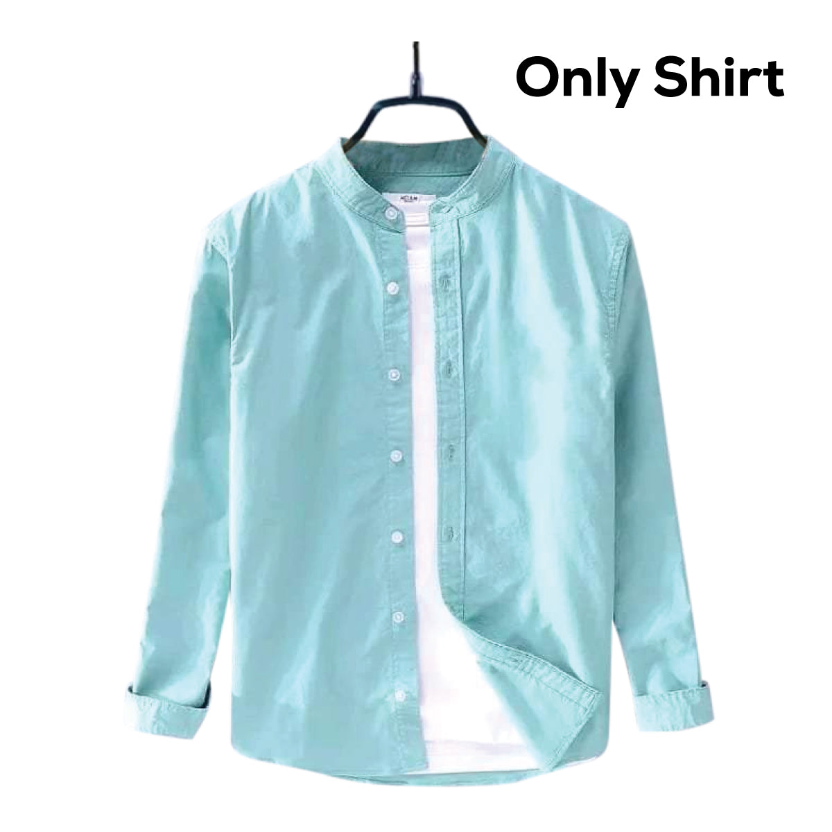 3 pcs Combo Men's Ban Collar Cotton Shirt-