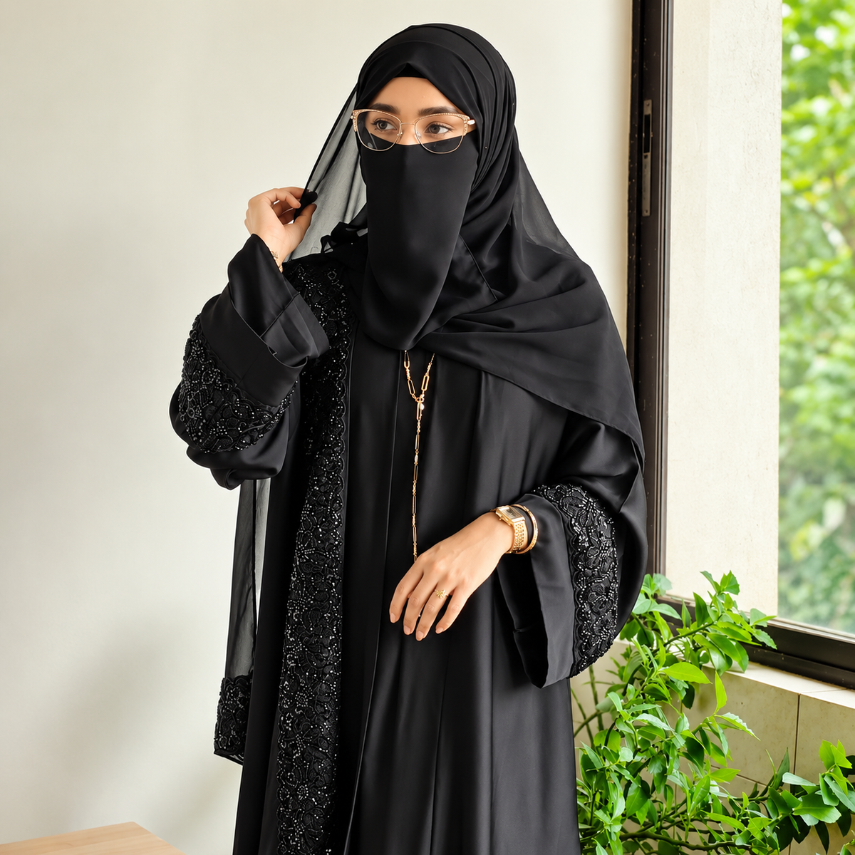 Burqa with intricate detailing