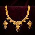 Gold Plated Necklace With Ear Ring