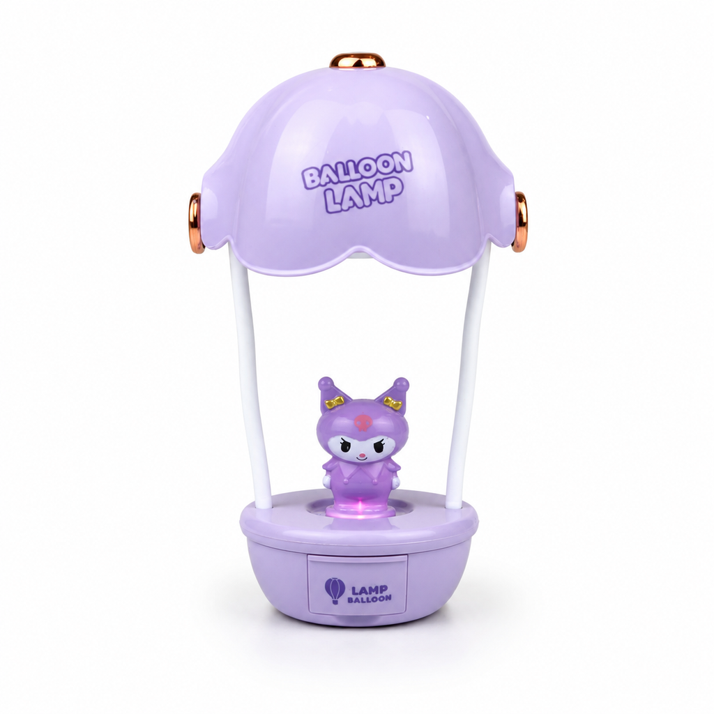 3 in 1 Mini Hot Air Balloon Night Light Desk Lamp with Pencil Sharpener – Cute Kids Study Table Decor & Showpiece