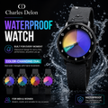 Charles Delon waterproof Dial Colour Changing Watch For Him & Her (black)
