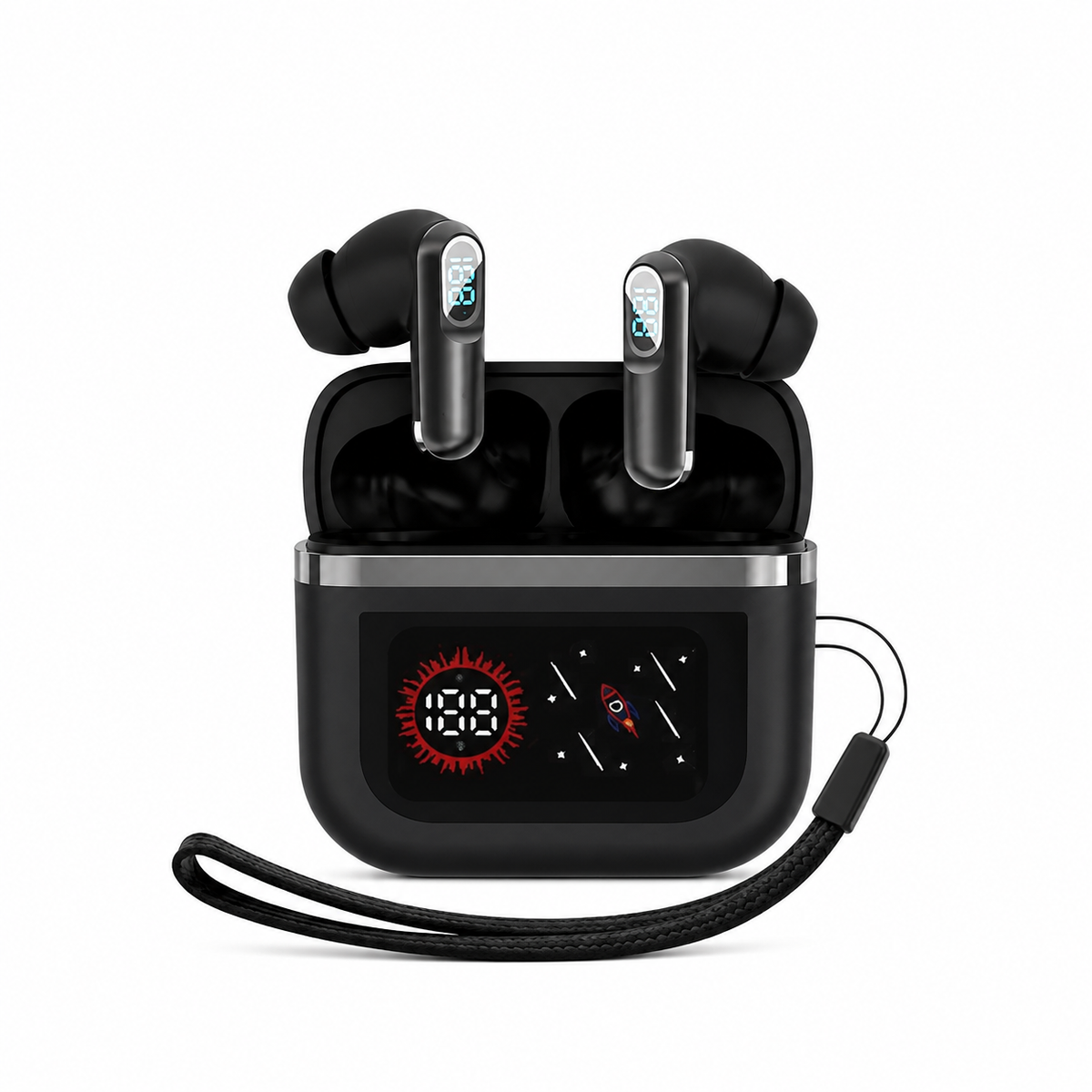 J61 True Wireless Earbuds – Low Latency Gaming TWS with Digital LED Battery Display, Smart Touch Control, Binaural HD Calling & Lanyard Case
