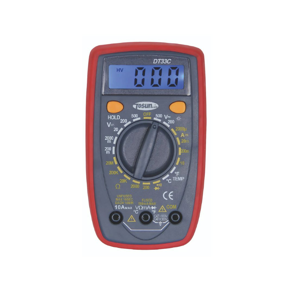 Digital Multimeter DT33 Series (DT33B, DT33C, DT33D) – Compact Pocket Multitester with Backlight, DC/AC Voltage, Current, Resistance, Diode, Battery & Temperature Test