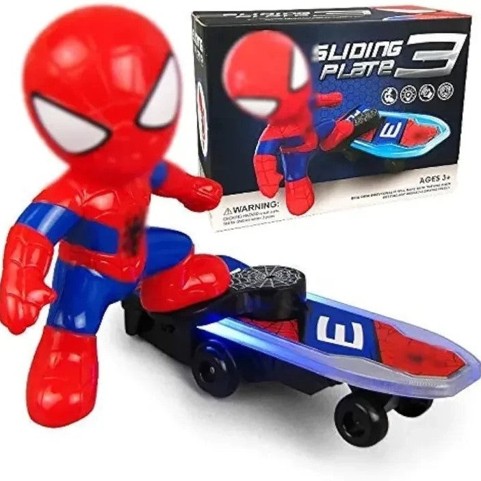 Spiderman Stunt toys for kids. Sliding Plate