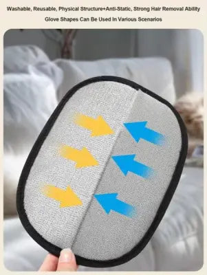 Electrostatic Pet Hair Remover Gloves – Dog & Cat Hair Cleaning Tool for Sofa, Clothes, Car & Furniture