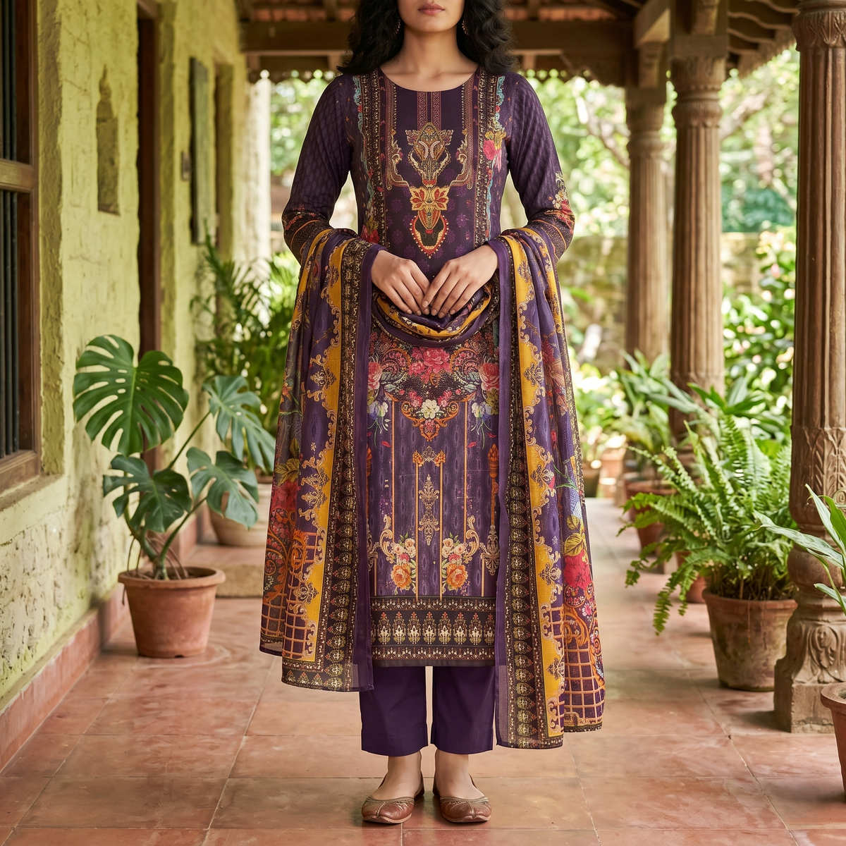 ANAYA HOOR Rigging Digital printed cotton  3 Piece