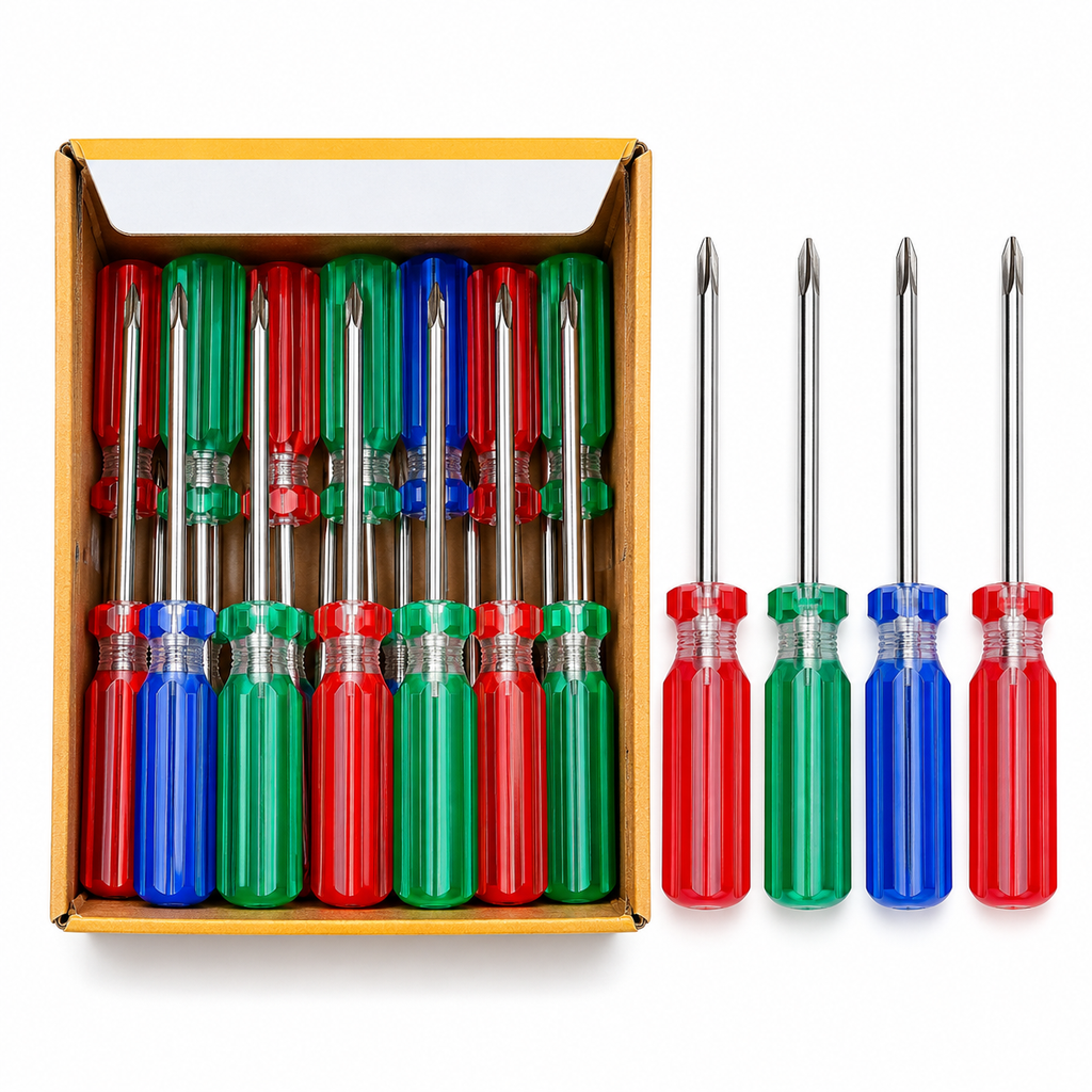 Duobang Tools Transparent Handle Screwdriver Set – Bulk Box Pack 30 Pcs High Quality Car Repair & Hand Tools for Professional and Household Use