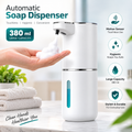 Automatic Soap Dispenser 380ml – Touchless Smart Foaming Hand Washer with Infrared Motion Sensor, USB Rechargeable & Liquid Level Indicator Window for Kitchen & Bathroom