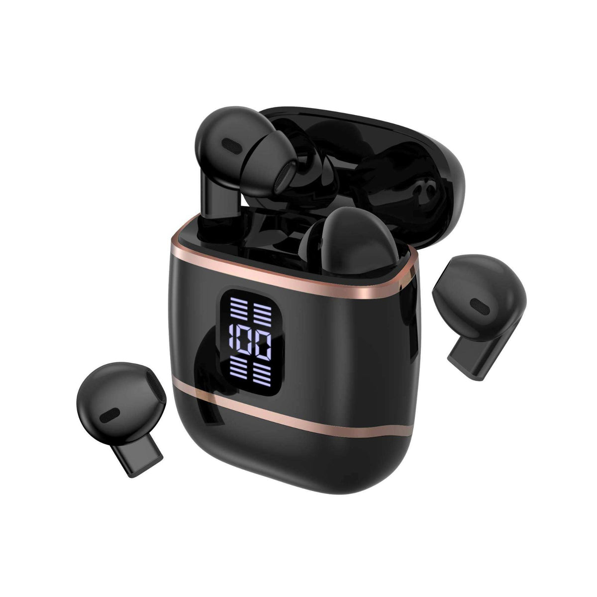 J40 4-in-1 True Wireless Earbuds – Bluetooth 5.4 TWS with Dual-Side Charging Case, Smart LED Display, Active Noise Cancellation & IPX5 Waterproof