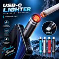 USB-C Mini Flameless Lighter (Tungsten Wire, Blow-to-Ignite) – Portable Windproof Electronic Lighter, Type-C Direct Plug-in & Auto Shut-Off Safety Design