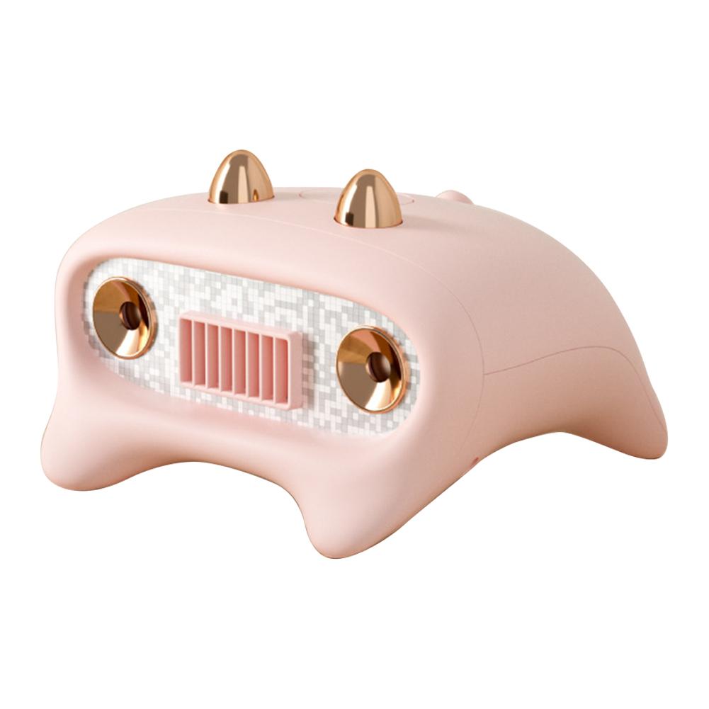 Cute Cat Ear Dual Spray Humidifier & Desktop Fan – Portable USB Rechargeable Air Cooling Mist Diffuser with Soft Ambient Light for Home & Office