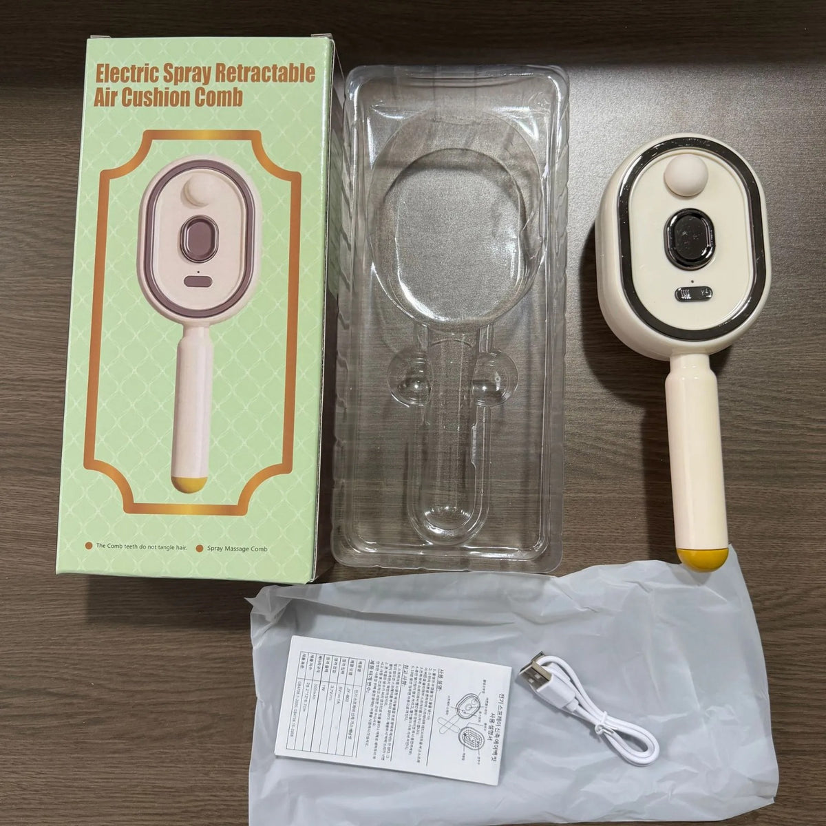 Electric Spray Retractable Air Cushion Comb