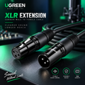 UGREEN AV130 (20714) XLR Male to Female Extension Cable (10M) – Oxygen-Free Copper, Gold-Plated Connectors, High Fidelity Balanced Audio Cord for Microphones & Studio Equipment