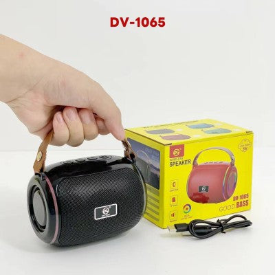 DV-1065 Portable Mini Drum Kit Wireless Bluetooth Speaker – 5W Loud Stereo Sound, RGB Abyss Lamp Lighting, Leather Handle, USB & TF Card Support