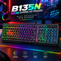 Bloody B135N Neon Gaming Keyboard – 1000Hz Report Rate, Neon Backlit, Double Water-Resistant, Screw-Enhanced Space-Bar & USB Wired Connection