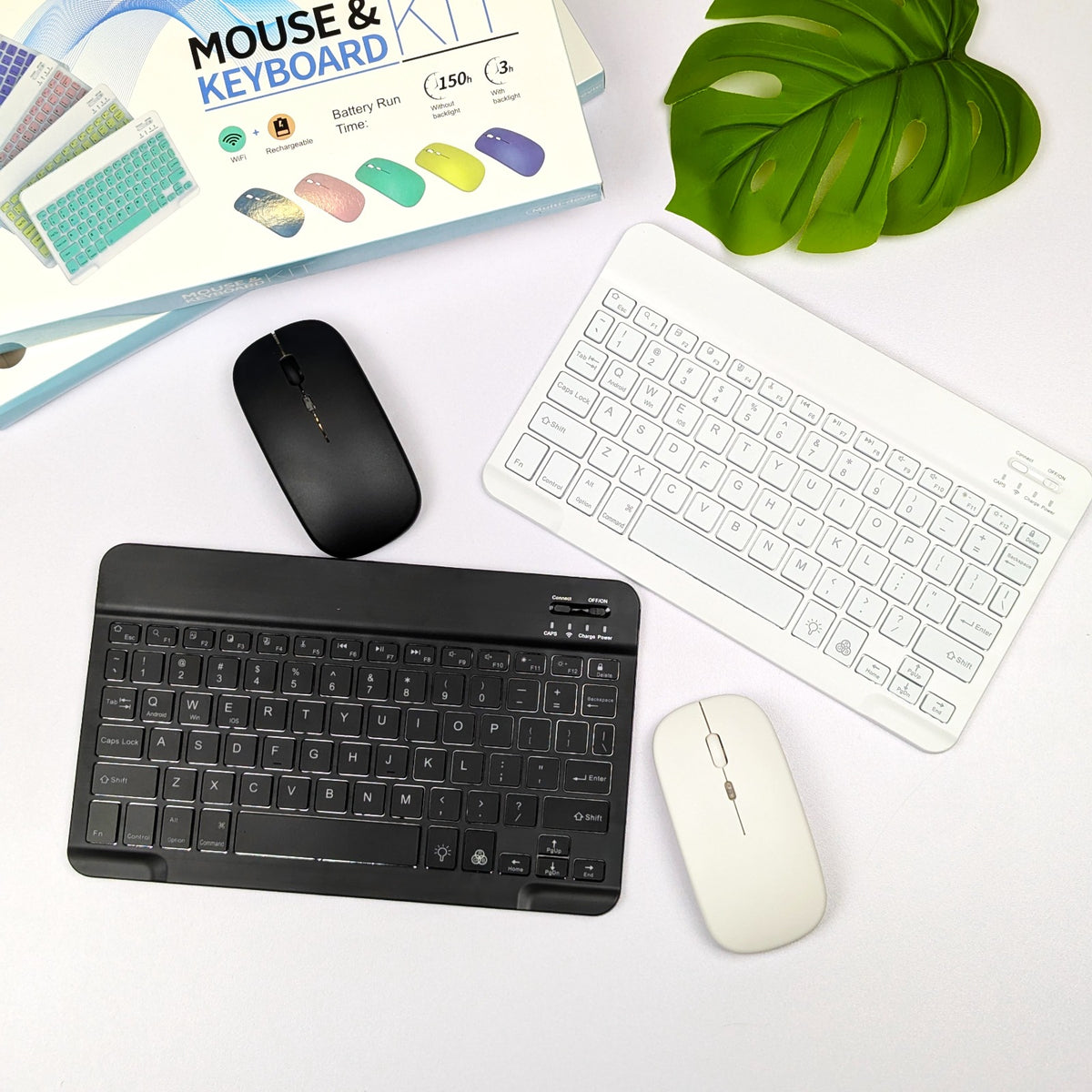 Slim Wireless Mouse and Keyboard Combo Kit – Ergonomic Silent Typing, 2.4GHz Wireless USB Receiver, Sleek Portable Design for Office, PC & Laptop