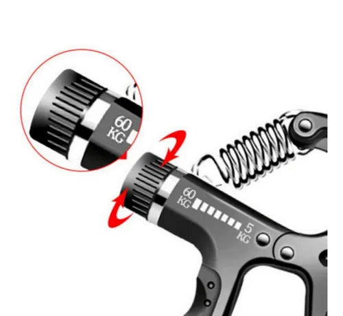 Adjustable Power Exercise Gripper Strengthener Hand Grip with Counter 5kg to 60kg Presser 1 pc