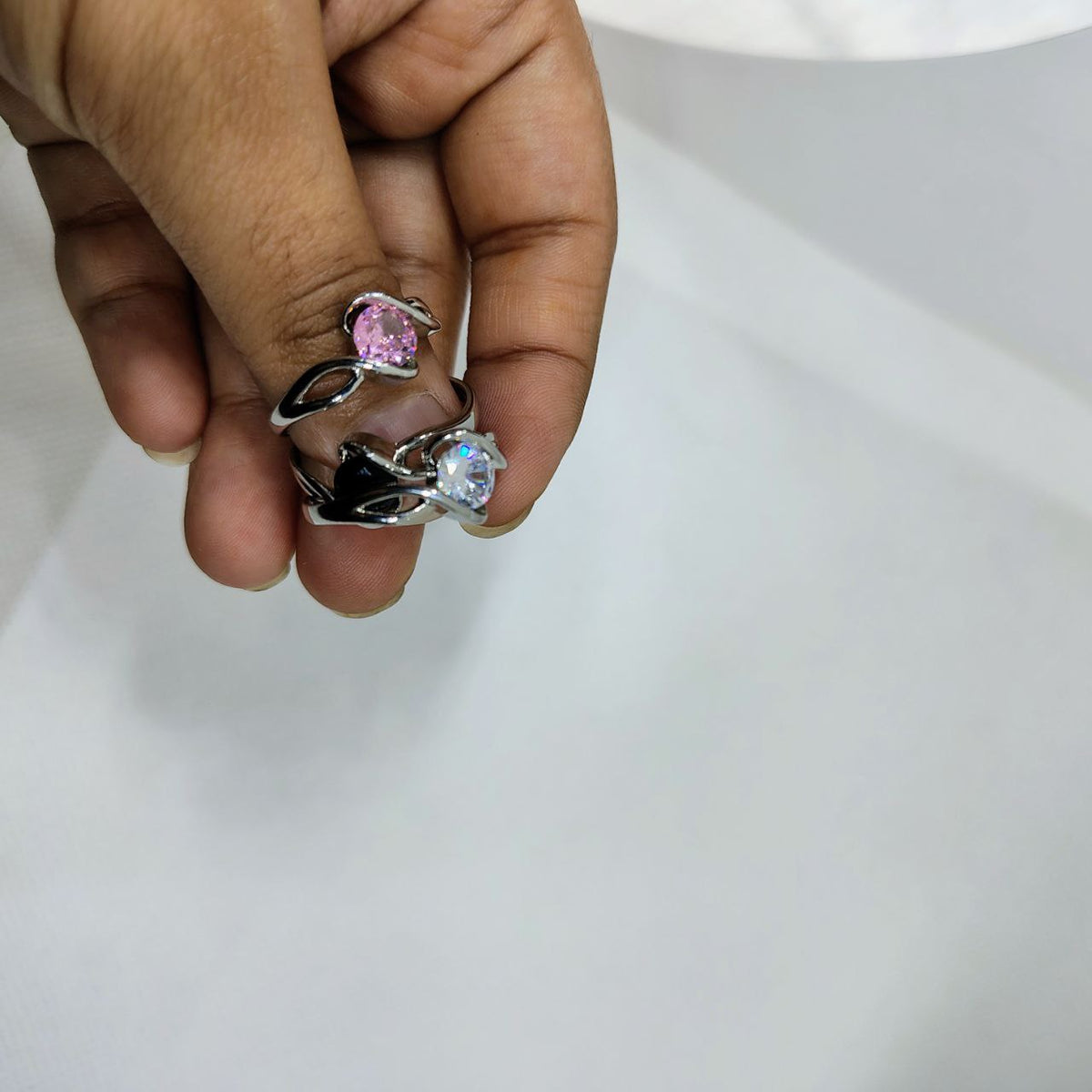 Infinity Noir Stone Ring