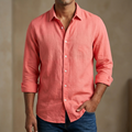 Men's Solid Colour Color Shirt (Deep pink)