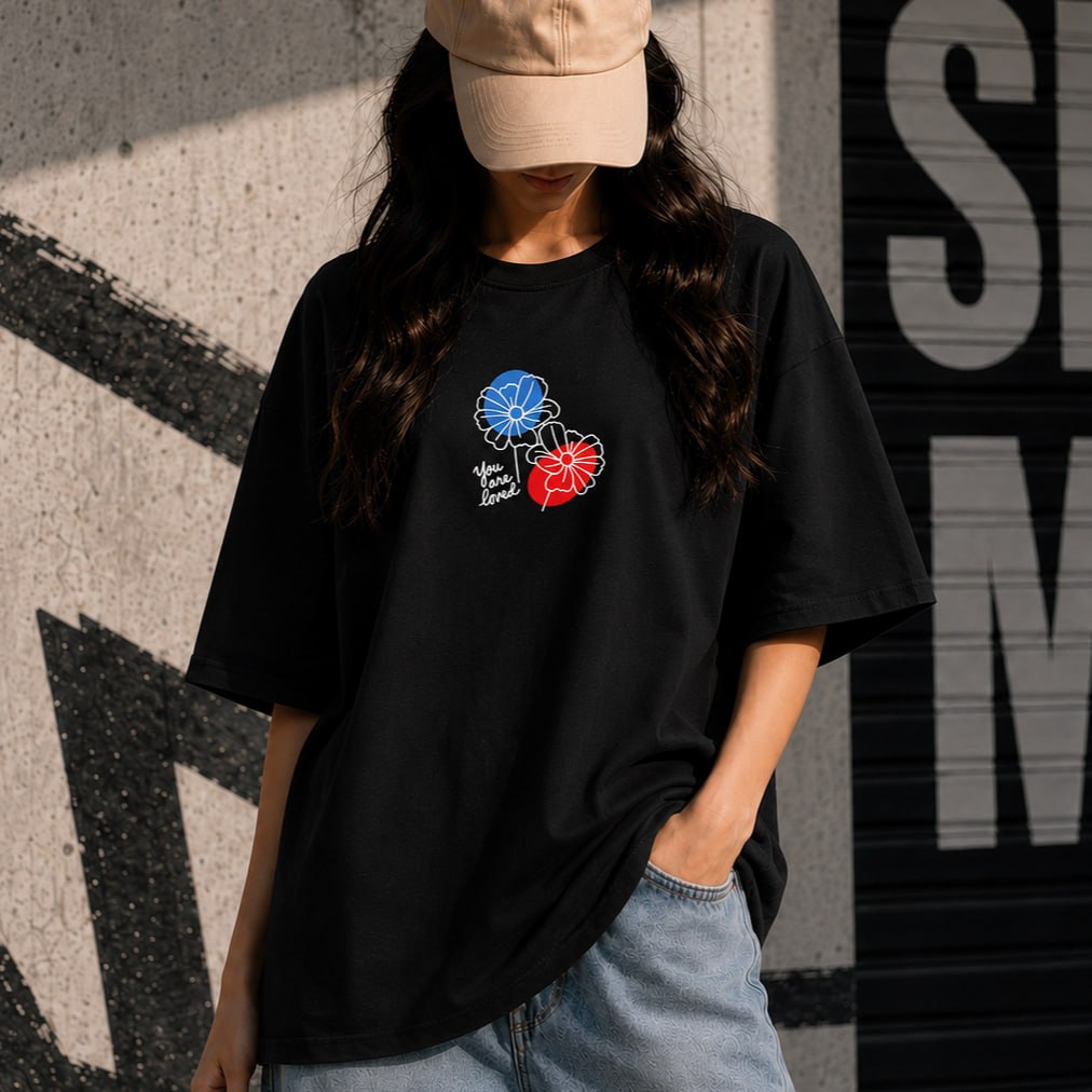 Premium Drop Shoulder T-Shirt for Women |Trendy Print Oversized Tee | Summer Friendly