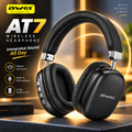 Awei AT7 Wireless Bluetooth 5.4 Headphone & Stereo Surround Speaker (2-in-1) – 70H Massive Playtime, 600mAh Battery, 40mm Drivers, Micro-SD Card Slot, Type-C & Built-In Mic