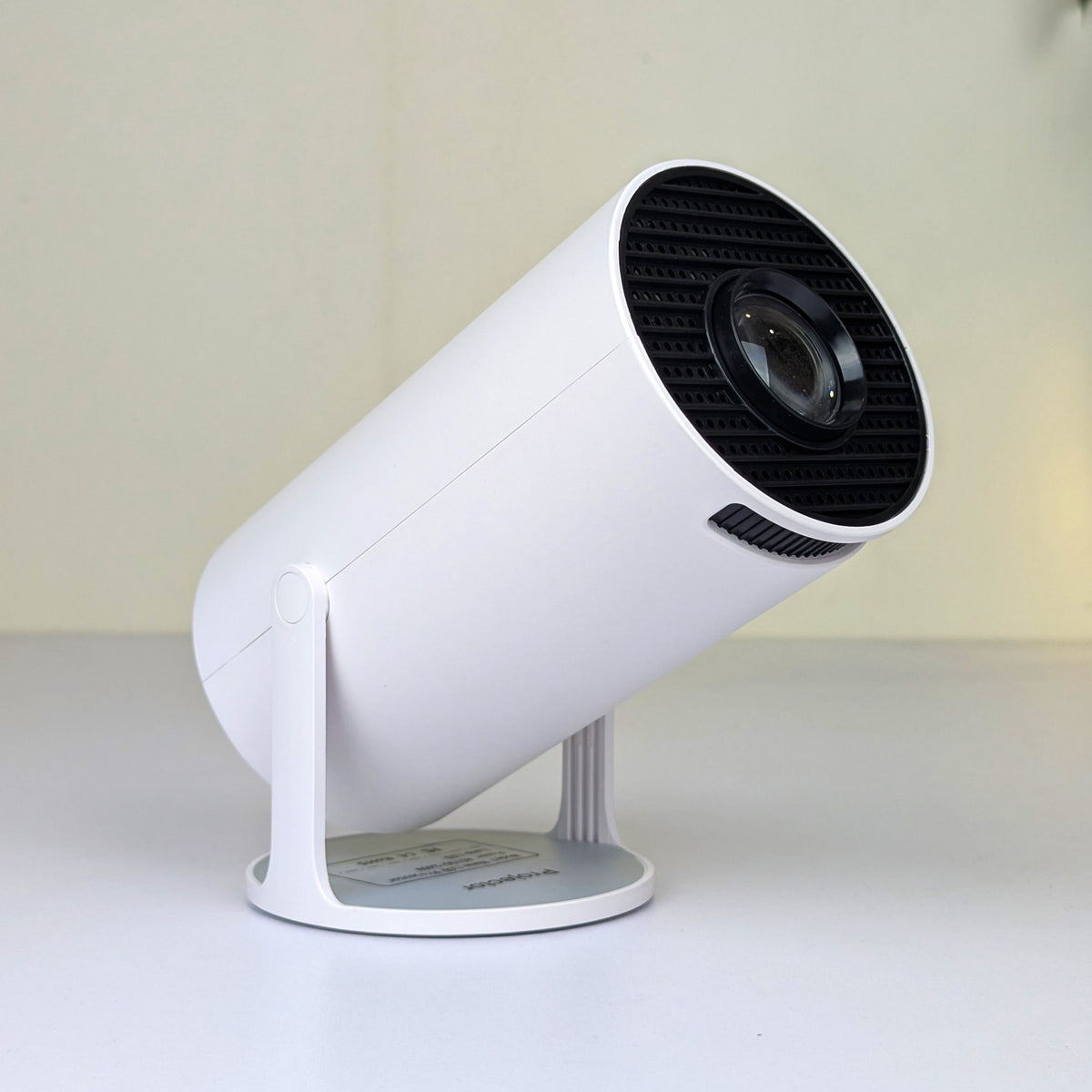 HY300 Android Smart Mini Projector – 720P Portable WiFi & Bluetooth Projector with 180° Rotation, Auto Keystone Correction, 130" Screen & Built-in Apps