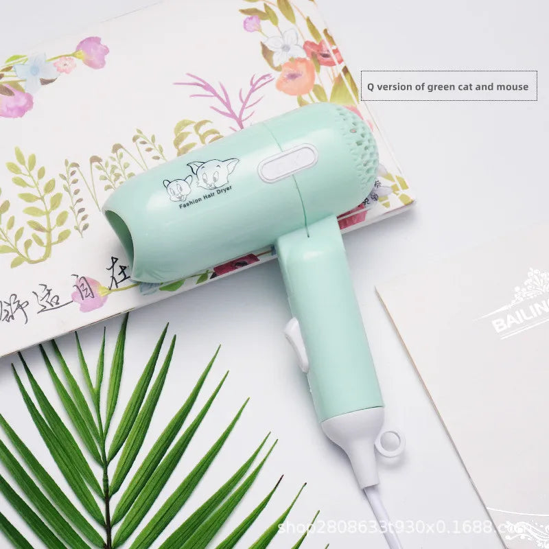 Cartoon Fashion Hair Dryer for Children/Students/Dormitories/Travel Portable Foldable 2-speed Home Hair Dryer