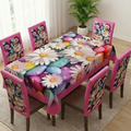 China Premium 3D Print Table Cloth Set