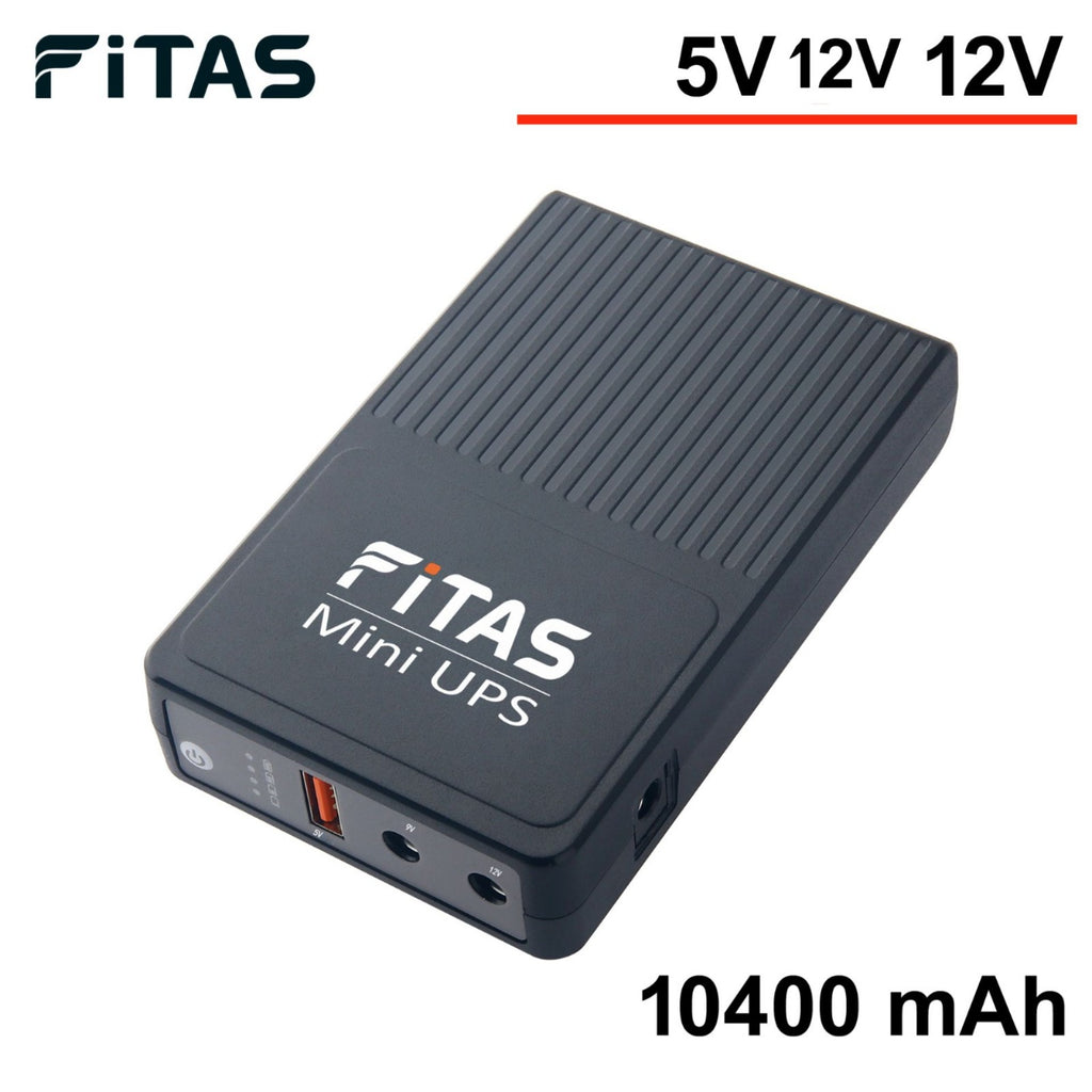 FiTAS Mini UPS 10400 mAh battery for Router, Onu, CCTV Output