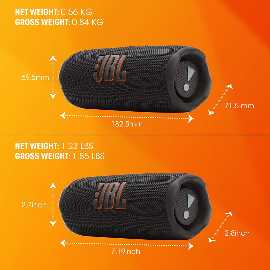 JBL Flip 7+ Portable Waterproof Bluetooth Speaker – 35W AI Sound Boost, Bluetooth 5.4, IP68 Dustproof, 16H Playtime & Auracast Support