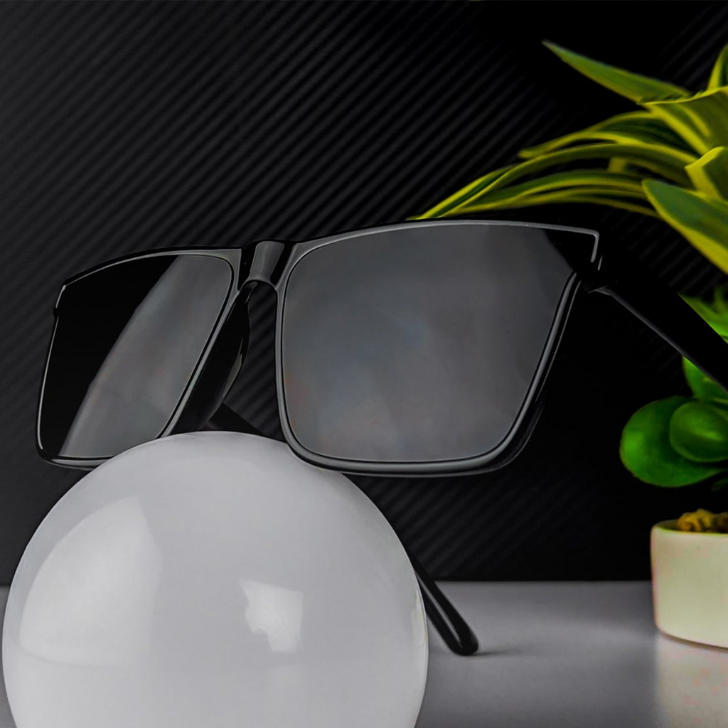 Double Poly Men-Women Trendy Look Stylish Black Sunglass for Summer Outdoor Sunglasses