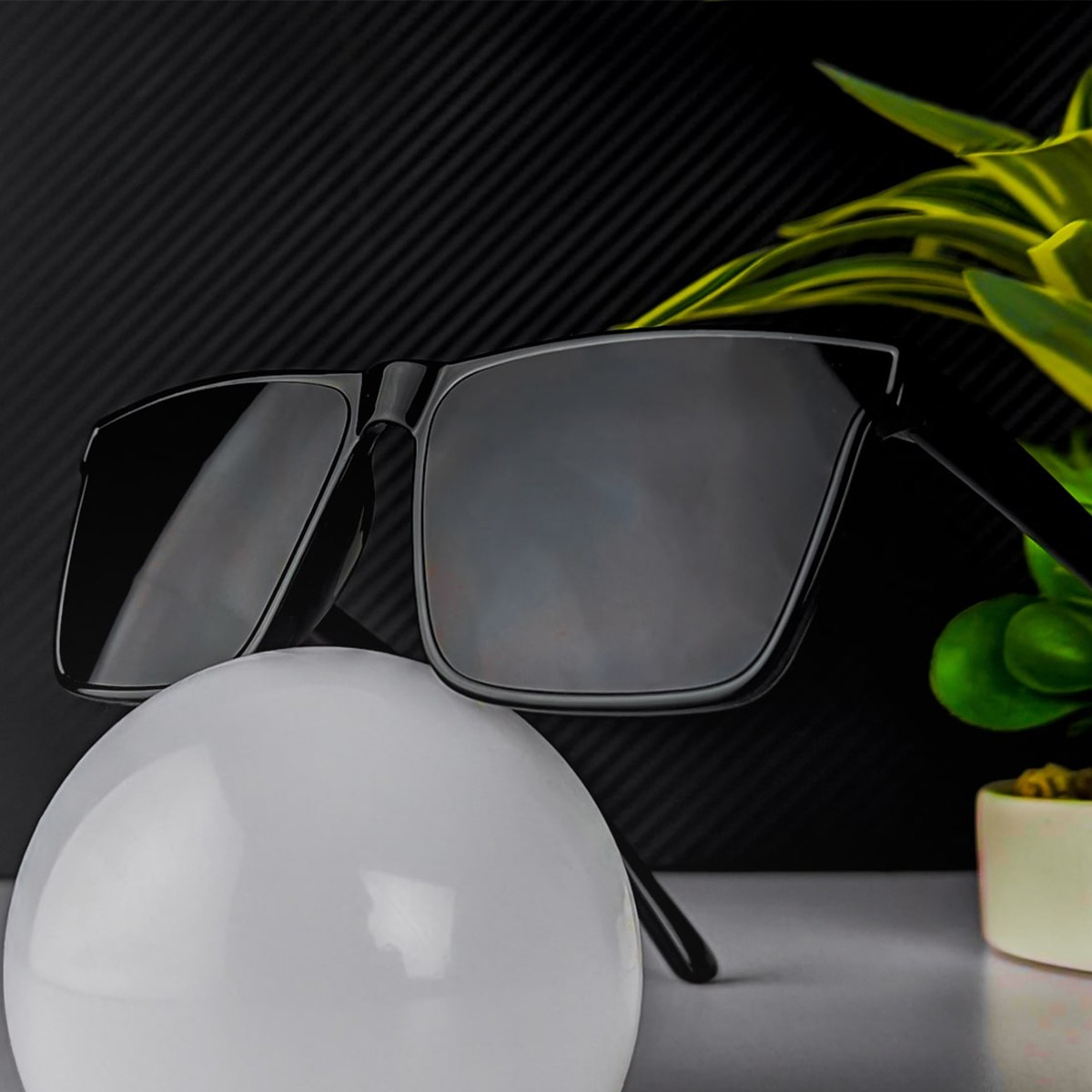 Double Poly Men-Women Trendy Look Stylish Black Sunglass for Summer Outdoor Sunglasses