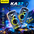 Awei KA32 Portable Wireless Bluetooth Speaker – 20W Dual Speakers, Bluetooth 5.3, IPX4 Waterproof, TWS Stereo & RGB Colorful Lights