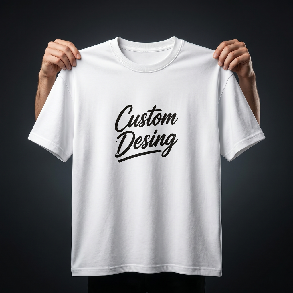 FIFA World Cup Special: 100% Cotton Custom Drop-Shoulder T-Shirt (Customize With Your Own Design) White