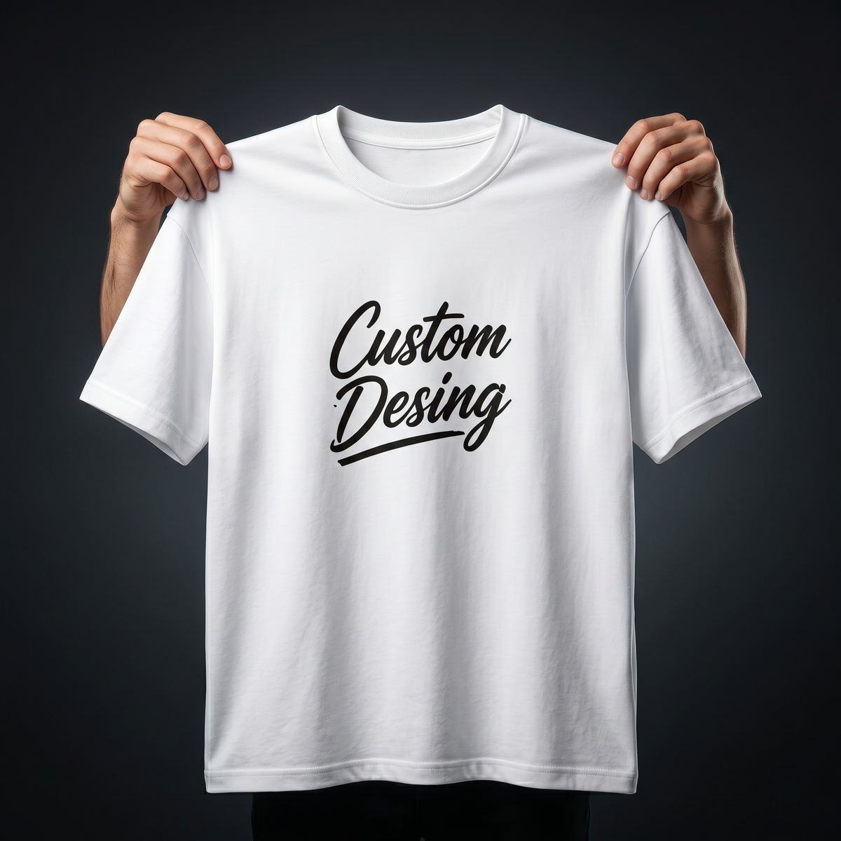 FIFA World Cup Special: 100% Cotton Custom Drop-Shoulder T-Shirt (Customize With Your Own Design) White