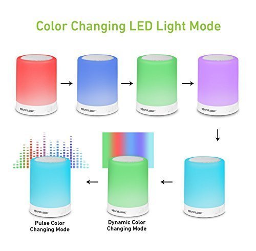 Touch Lamp Portable Bluetooth Speaker – Smart Touch Color-Changing Night Light, 3 Brightness Levels, 3W Speaker, TF Card & AUX Support with 800mAh Battery